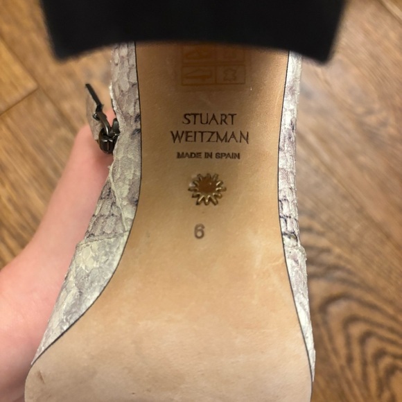 STUART WEITZMAN SNAKE BLOCK BOOTIE - Picture 9 of 11